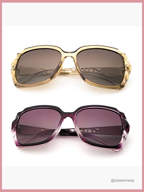 Oversized Polarized Sunglasses with Composite Frame and UV Protection main image 4